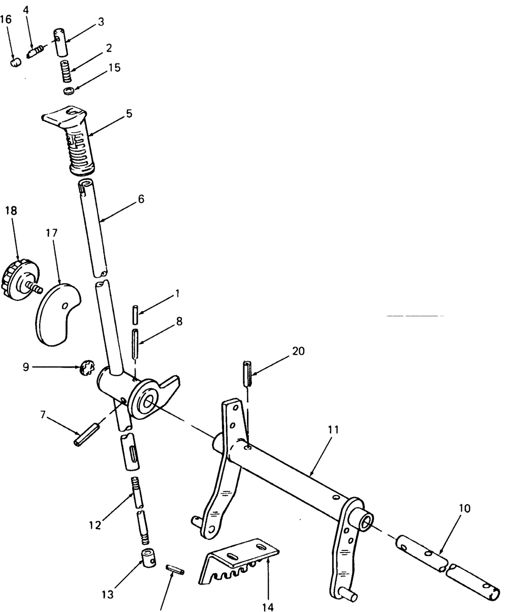 Implement Lift Handle Diagram and Parts List for 1860 800000-821059-140661100-141661100 Cub Cadet Lawn Tractor